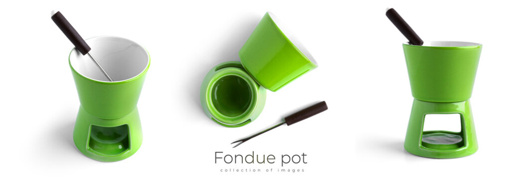 Fondue pot isolated on a white background. High quality photo