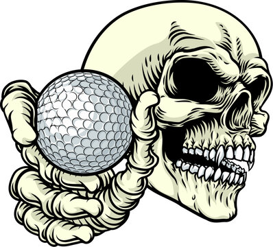 Skeleton Grim Reaper Death Golf Sports Team Mascot