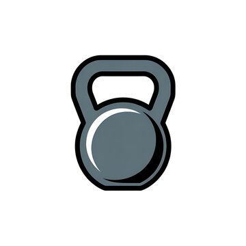 Grey heavy kettlebell icon for fitness and gym training