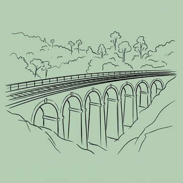 vector illustration of a bridge