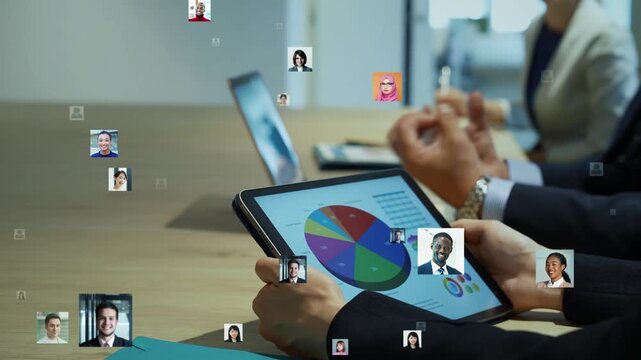 Business settings and multinational people. Business, global, management, talent, administration, information, analysis, systems, human resources.