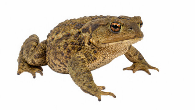 Common brown toad sitting on a background, with textured bumpy, skin common generated, using ai