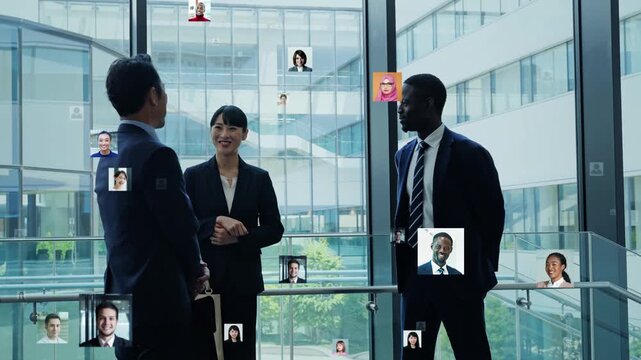 Business settings and multinational people. Global, English conversation, business, human resources, matching, internationalization, diplomacy, international exchange