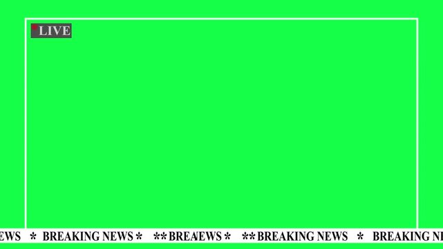 Breaking News Animation Template with Live Broadcast animation. Breaking News Lower Third with live streaming, Perfect for live streams, news video 