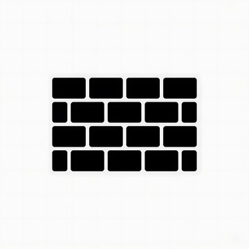 Black brick wall icon pattern