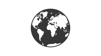 Fototapeta premium Simple Minimalist Globe Icon Illustration