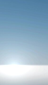 Bright white light expanding across a deep blue horizon in this minimalist digital animation video clip for modern creative backgrounds