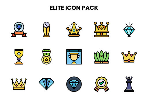 Elite Lineal Color Design Icons Pack