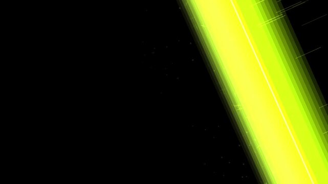 A diagonal swipe wipe crossing over in yellow and gold on a pure black background, ready to drop straight onto footage with a screen or add blend mode. Seamless looping 4K overlay element for video ed