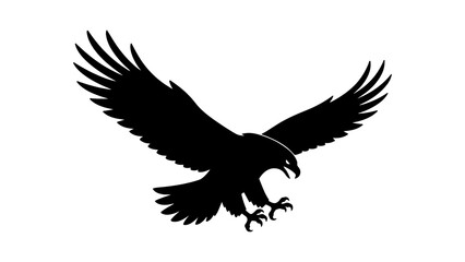 Fototapeta premium Flying Eagle Silhouette Icon Vector