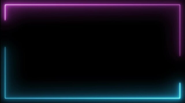 
Red & White Neon Border Animation | Glowing Frame on Black Background | 4K