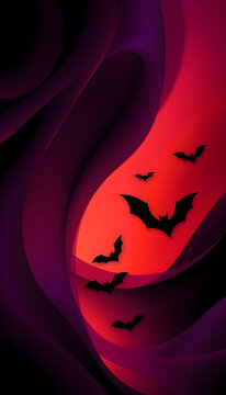 Crimson Bats Abstract Background