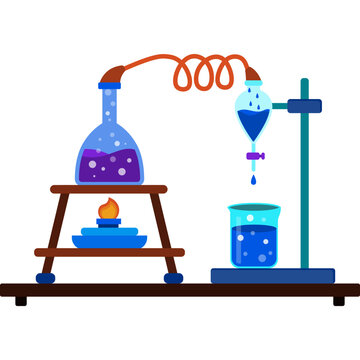 School Science Experiment Lab Illustration