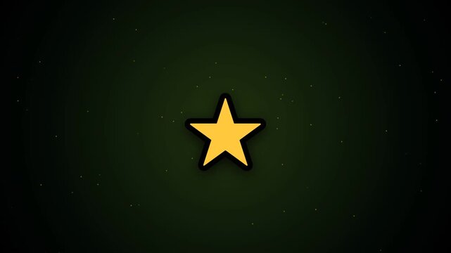 Golden star icon on dark green background with subtle texture