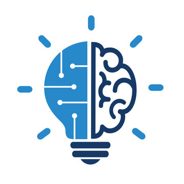 Human brain with electric bulb lamp for Innovation or creativity, with abstract concept. 