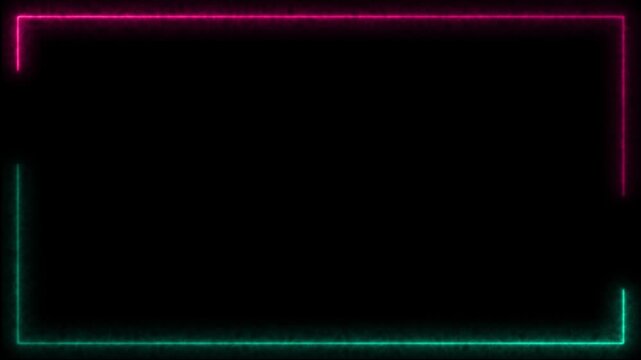 Golden Light Glow Border Animation | Shining Frame Overlay | 4K Vertical
