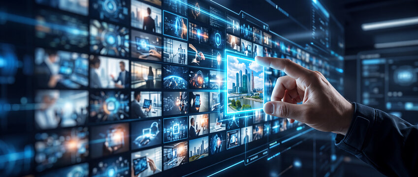 Hand Selecting Digital Content From Interactive Media Wall
