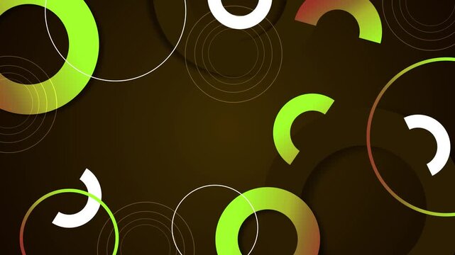 Modern circular abstract background animation, modern geometric design layered shadows, minimal tech style