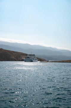 Incoming ferry to Rab Island arriving from Stinica, Croatia