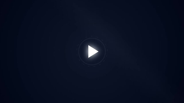 Minimalist Digital Play Button Graphic on Dark Textured Background