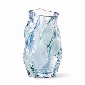 abstract light blue glass vase