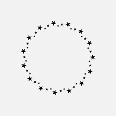 Obraz premium Stars in circle icons set. vector illustration isolated on white background .EPS 10 . Vector Illustration .
