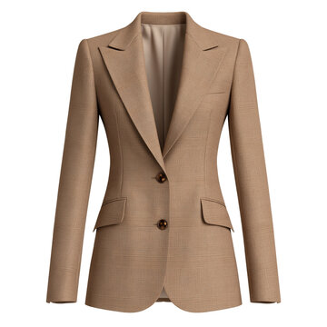 Tailored women s blazer with lapel and flap pockets made in  for formal and casual wear