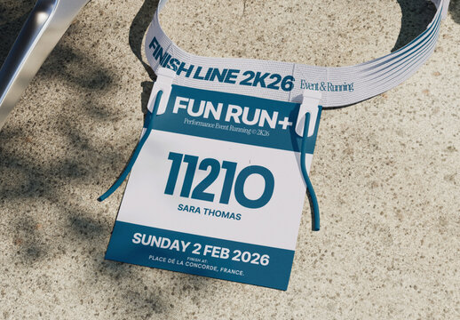 Bib Number Mockup
