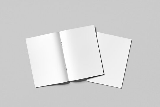 Realistic Magazine Brochure Mockup 3d