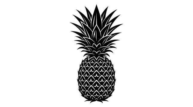 Pineapple silhouette icon isolated vector illustration
