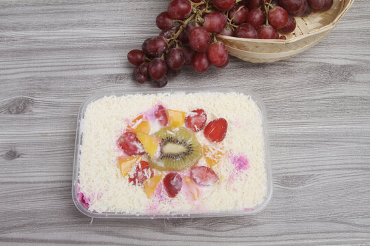 cheesecake with berries on table