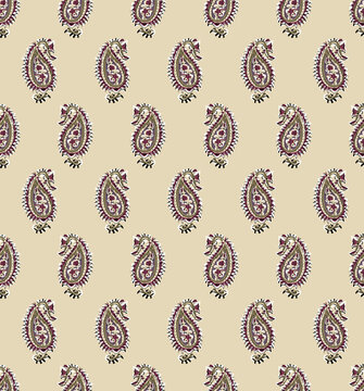 abstract Hand indian Block Ajrakh Print background pattern