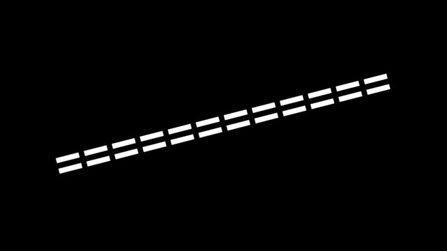 Diagonal white dashed speed lines animation moving across dark background