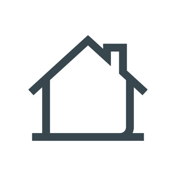 Minimalist house icon symbol for real estate residential property homepage design vector. EPS Editable