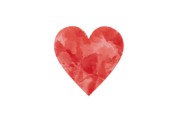 Obraz premium Red Watercolor Heart Shape