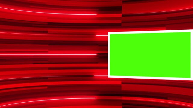 Dynamic Red Breaking News Broadcast Motion Background with Glowing Digital Light Streaks.4k video