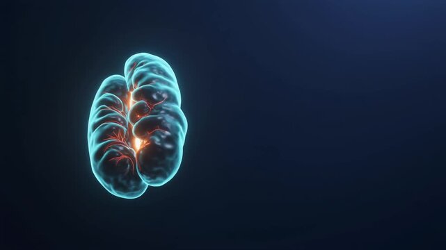 Realistic 3D scientific visualization of a mitochondrion showing its double membrane and folded inner cristae, representing cellular energy production, ATP synthesis, metabolism, and mitochondrial fun