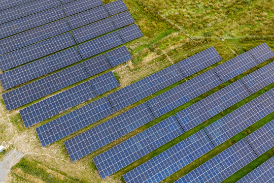 A green solar park in Ireland generates clean energy