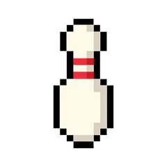 Fototapeta premium PNG Pixelated bowling pin art