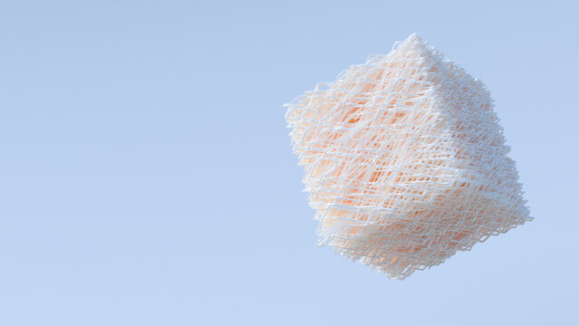 3D Rendering, Structures bundled in cube shape