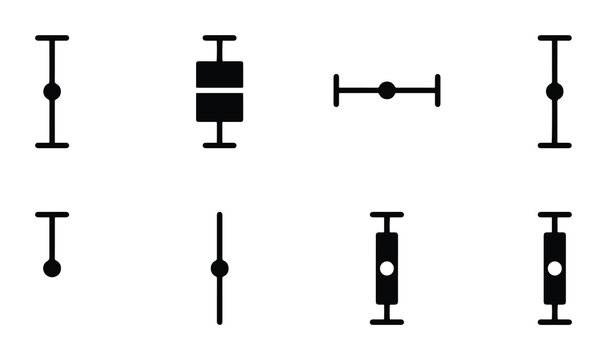 Statistical Data Visualization Icons: Box Plots, Error Bars, Data Points, Charts
