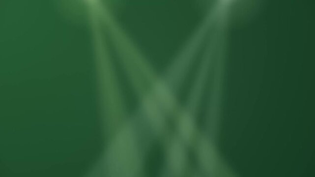 Abstract Green Light Beams Moving Through Forest Canopy Background