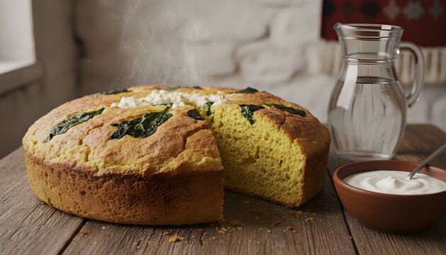 Traditional Albanian Bread Corn Flour