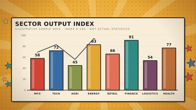 Bar graph bar chart business concept in pop art style 