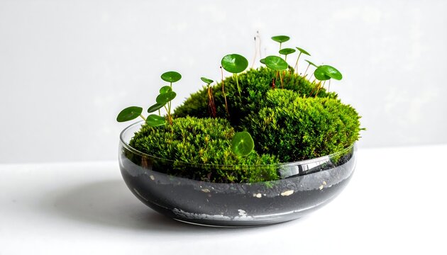 green plant growing in a bowl