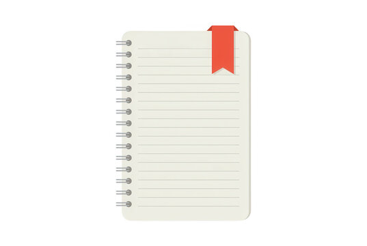 Carnet de notes &agrave; spirales avec marque-page rouge