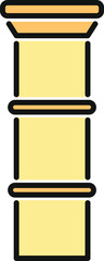 Obraz premium Architectural column abstract flat line icon representing stability and history