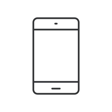Smartphone line icon. Editable stroke. Vector illustration