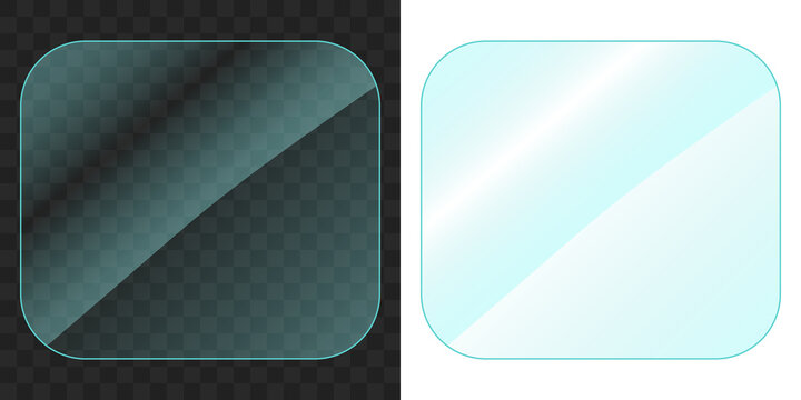 See-through glossy plastic sheets, for app interfaces.