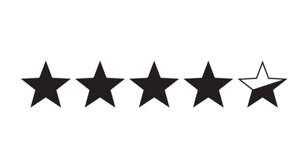 Fototapeta premium Five star rating and customer review evaluation icon, satisfaction feedback and quality assessment vector symbol